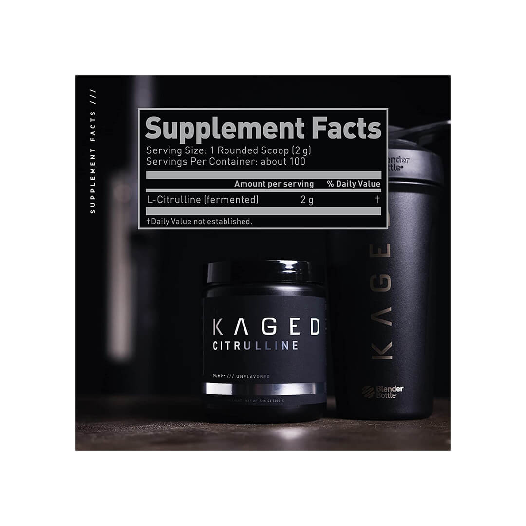 Kaged Muscle Premium L-Citrulline Powder, Enhance Muscle Pumps, Improve ...