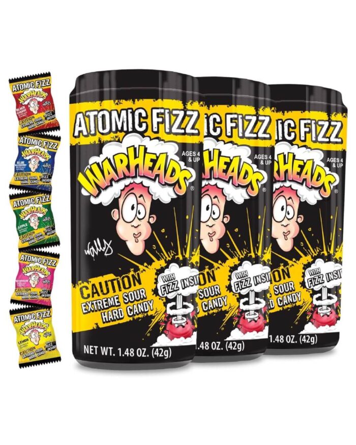 WARHEADS Atomic Fizz - Extreme Sour Fizzing Hard Candy - Sour Apple ...